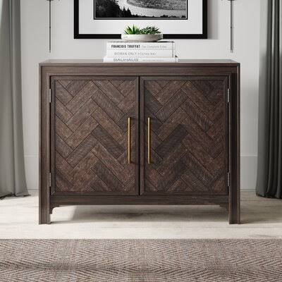 2 Door Brown Accent Cabinet V1710