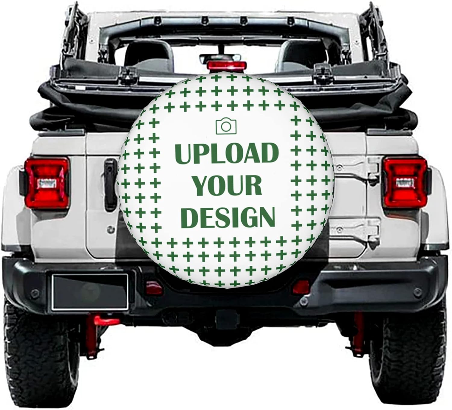 Custom Spare Tire Cover with Personalized Text Photo, 14 15 16 17 E173513