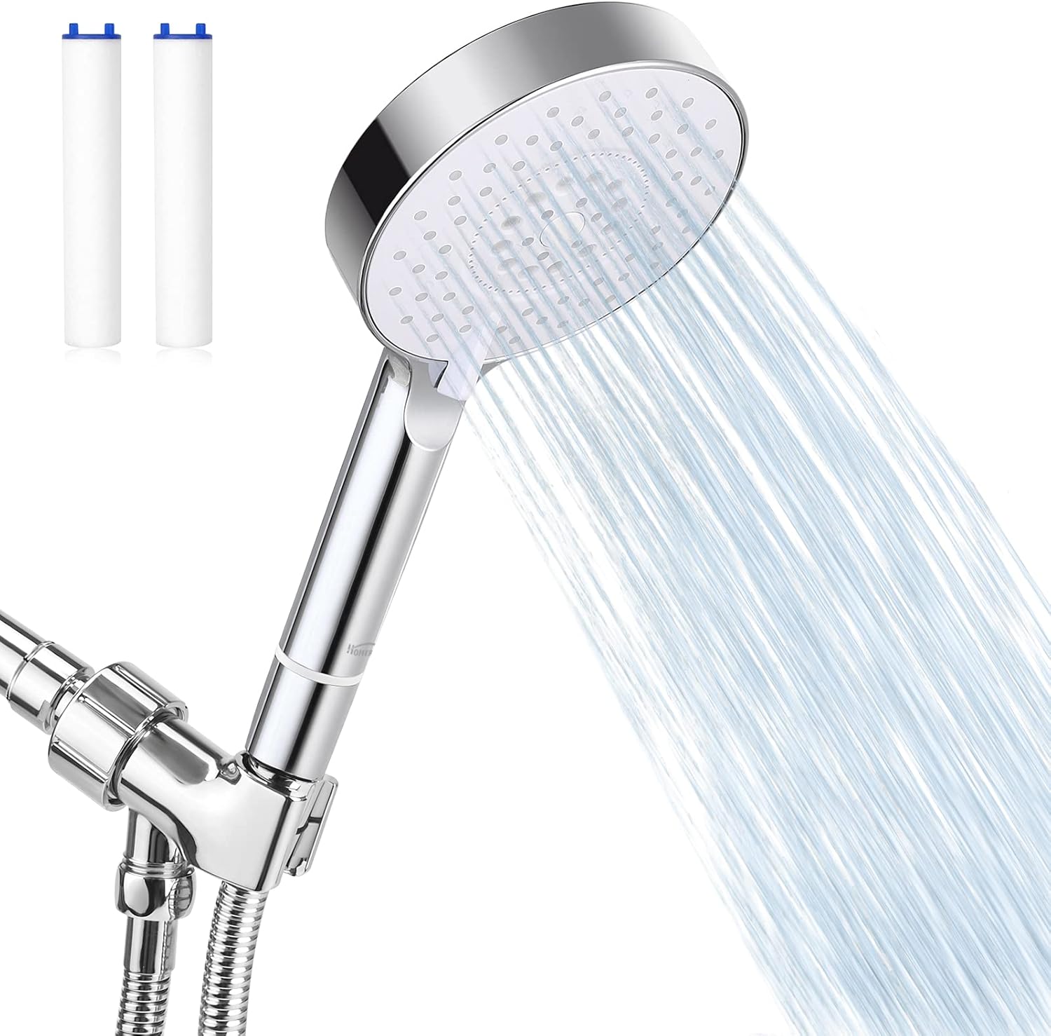 Filtered Shower Head Set, Handheld Shower, 4.7" Spray Panel, Detachable Shower Head, 60-inch Hose, Pack of 2 Z81812