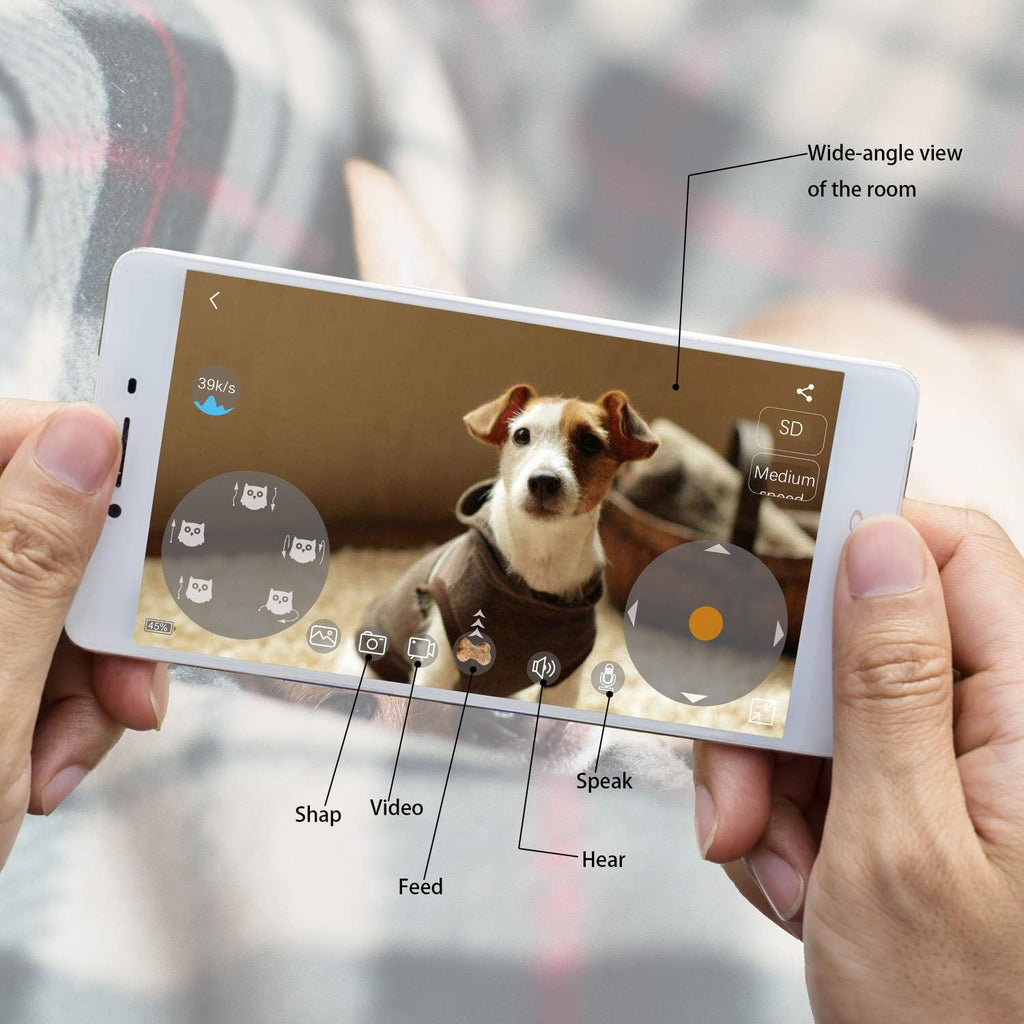 Owl Robot Pet Camera with Treat Dispenser H7219