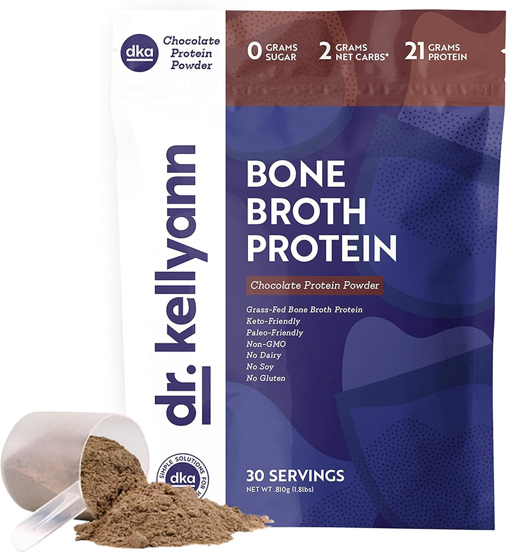 Keto Bone Broth Protein Powder Chocolate, 30 Servings Pack of 2 J16289