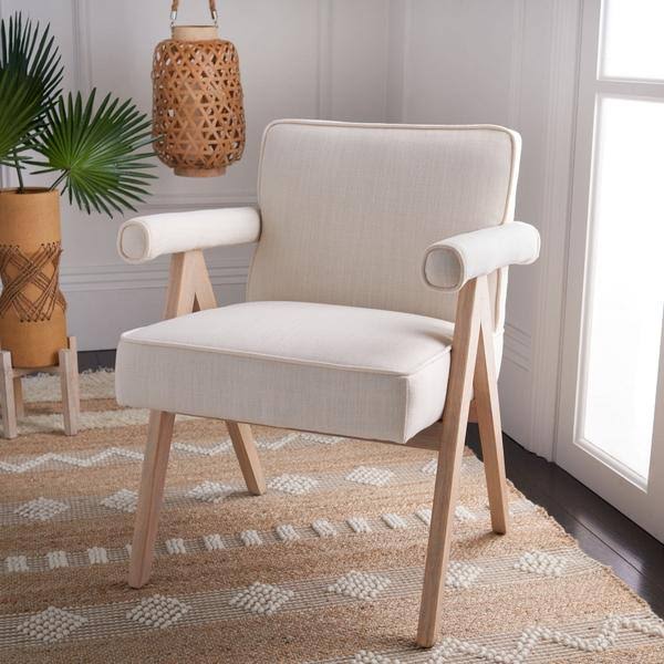 Mid-Century Arm Chair Dark Grey Walnut U332309
