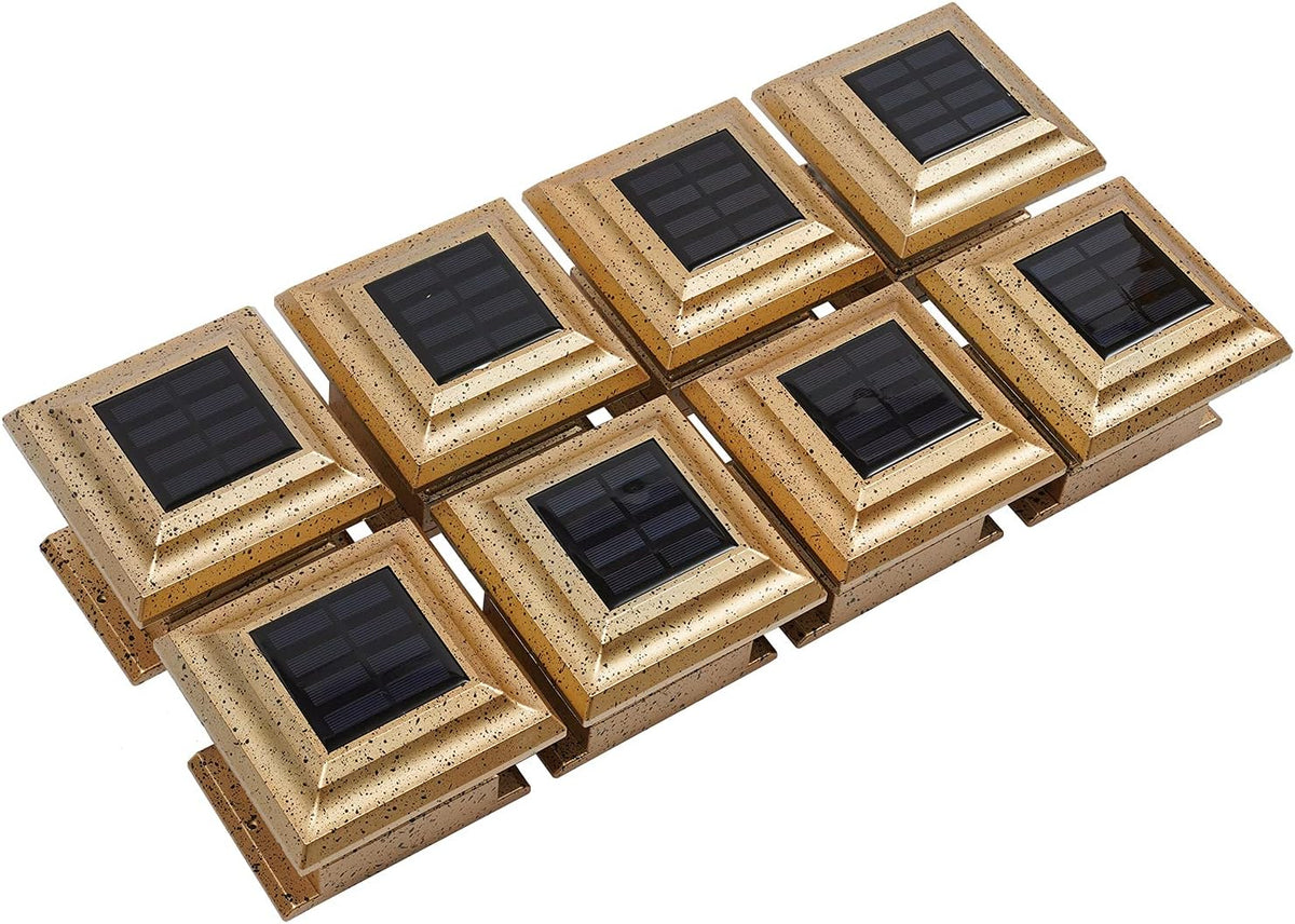 2 Pack Large Aluminum Solar Lamps Bronze Waterproof LED Landscape Light L785