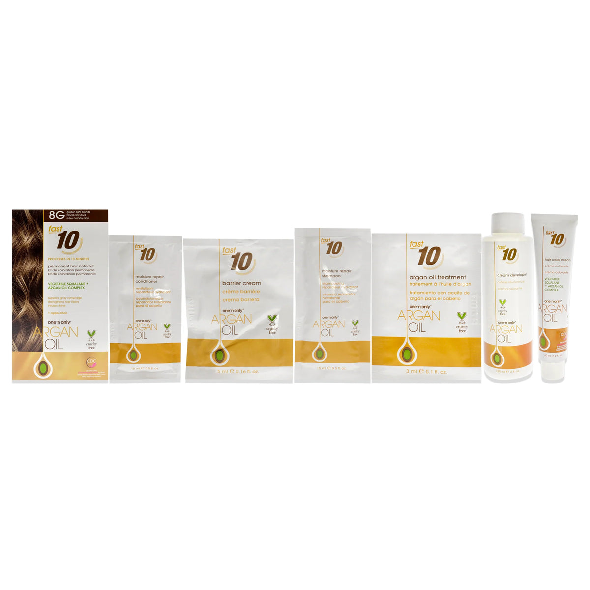 8G Golden Light Blonde Permanent Hair Color Kit Z602