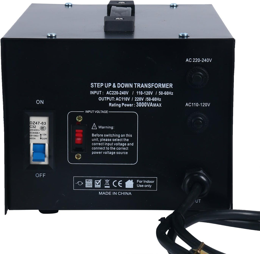 Step Up/Down Transformer 220V to 110V Voltage Power Converter 3000 Watt Pack of 2 G65464
