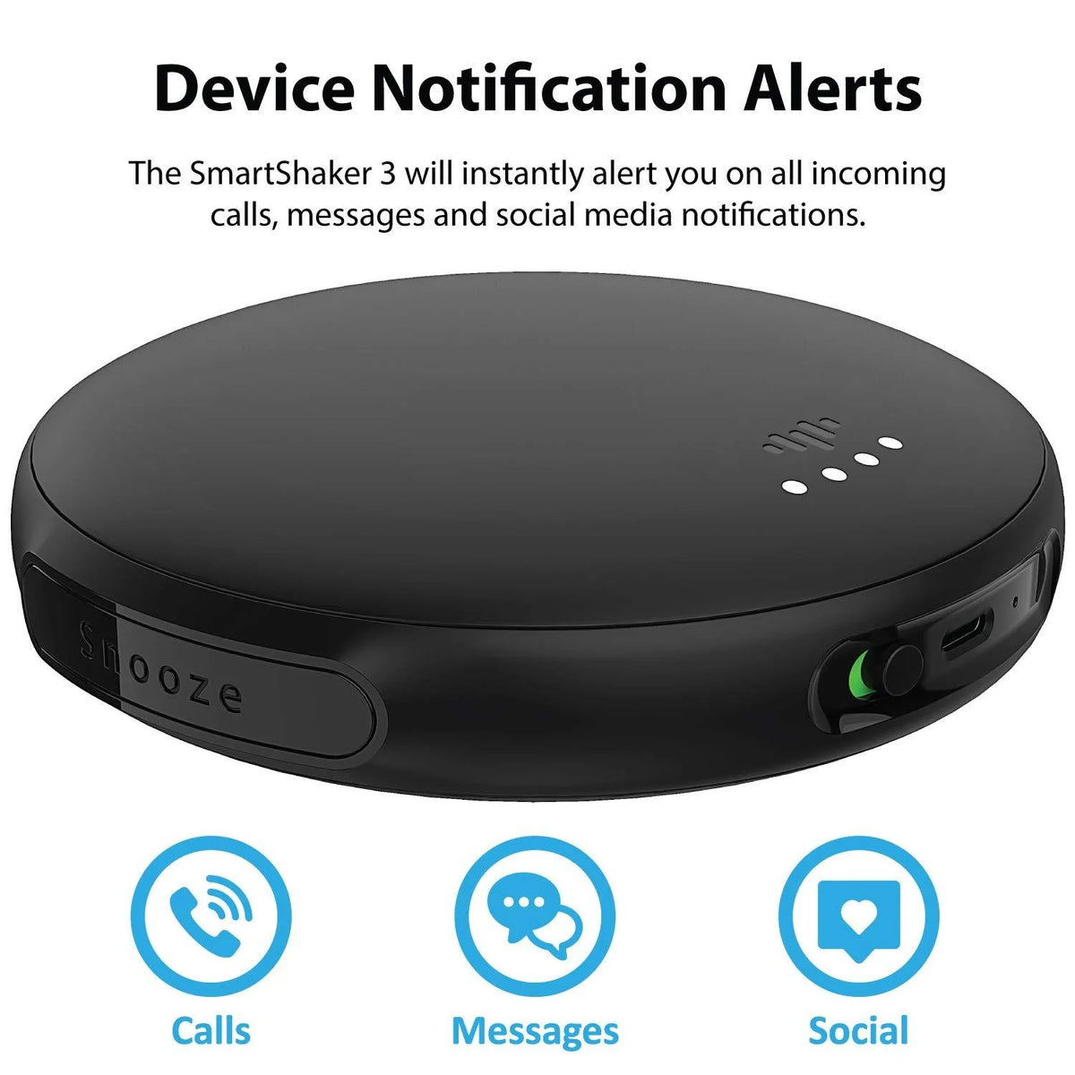 Black Vibration Bed Shaker Bluetooth Alarm Clock L116