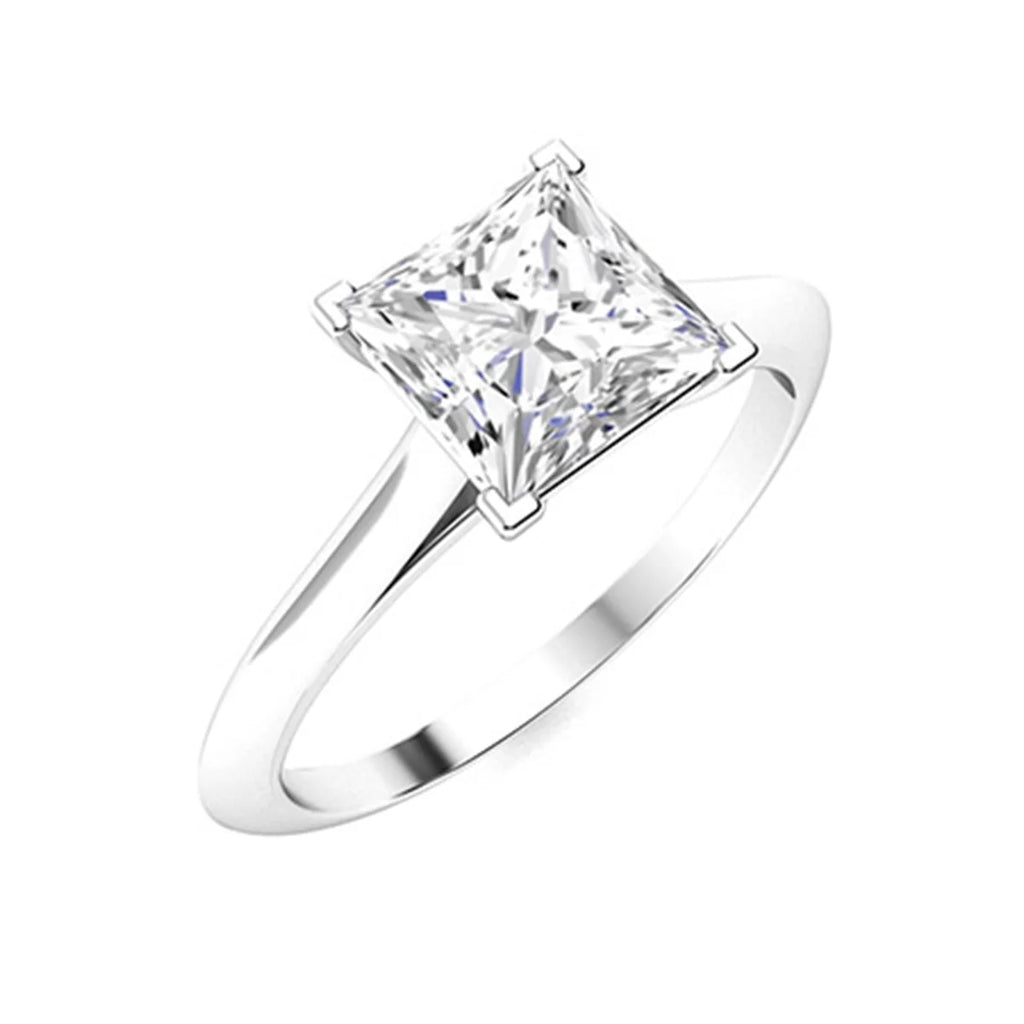 925 Sterling Silver Square Solitaire Ring M4694