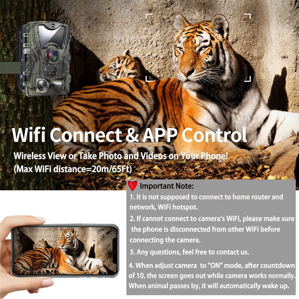 4K 30MP Night Vision Motion Activated Waterproof Hunting Camera Q341401