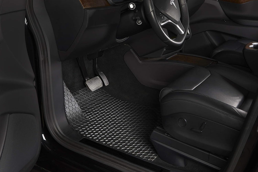 Black Rubber All Weather Floor Mats for 8 Seater Honda Odyssey 2011-2017 Z80479