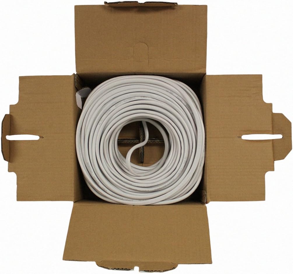 250ft CL2 12/2 AWG 2 Conductor Bulk White Speaker Cable Wire J5718