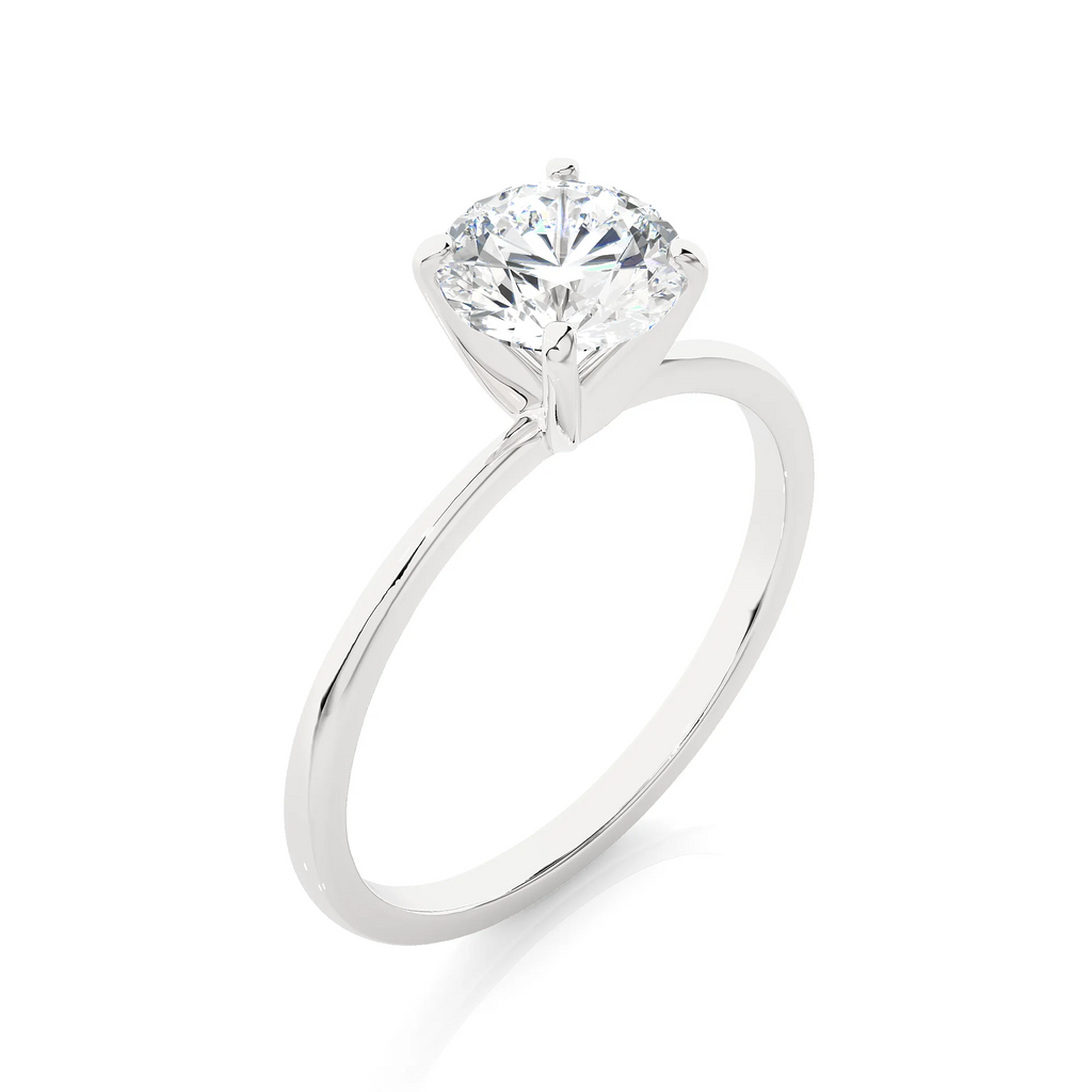 Lab Grown Diamond Solitaire Engagement Ring in 14k White Gold E532673