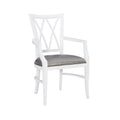 White Wood Dining Arm Chair C2437