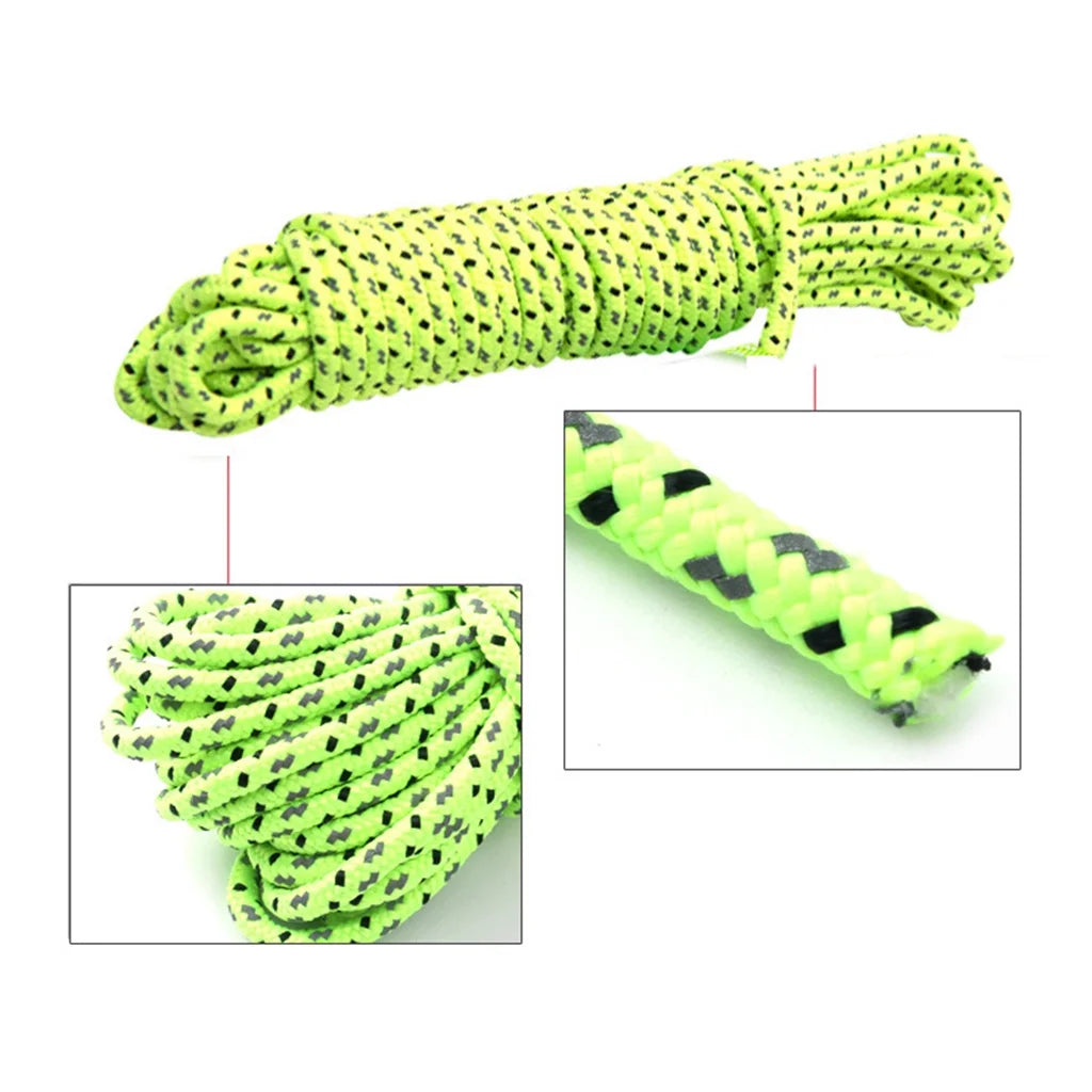 Fluorescent Reflective Guyline Tent Rope Camping Cord F9161
