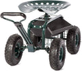 Rolling Garden Cart Work Seat with Tool Tray U57888
