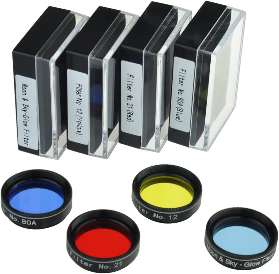 Astronomical Telescope Accessory Kit with Plossl Eyepieces Set, Filter Set, 2X Barlow Lens H3425