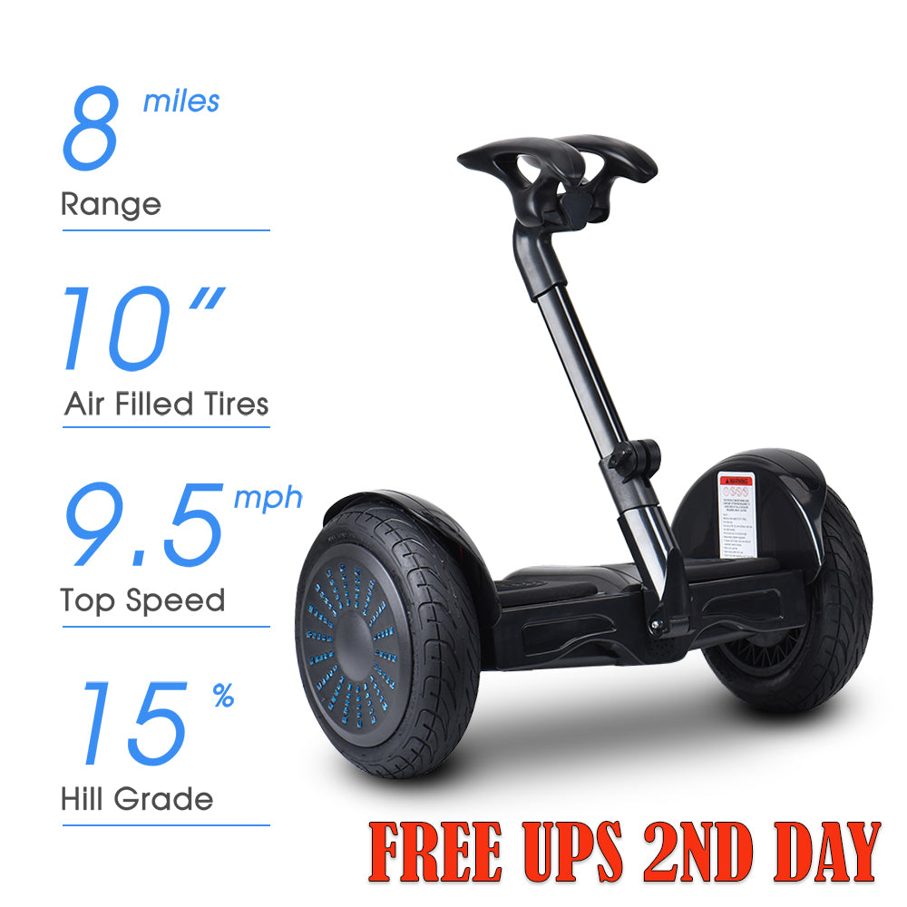 Black Self-Balancing Electric Scooter with 10 In. Tires Y807390