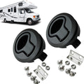 2 Pieces White Plastic Flush Pull Latch for Door Cabinet Hardware U773975