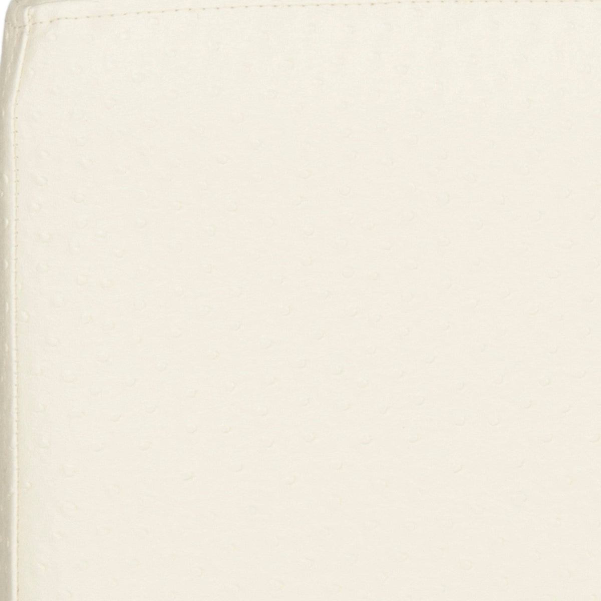 Cream Gold Faux Ostrich Ottoman H514