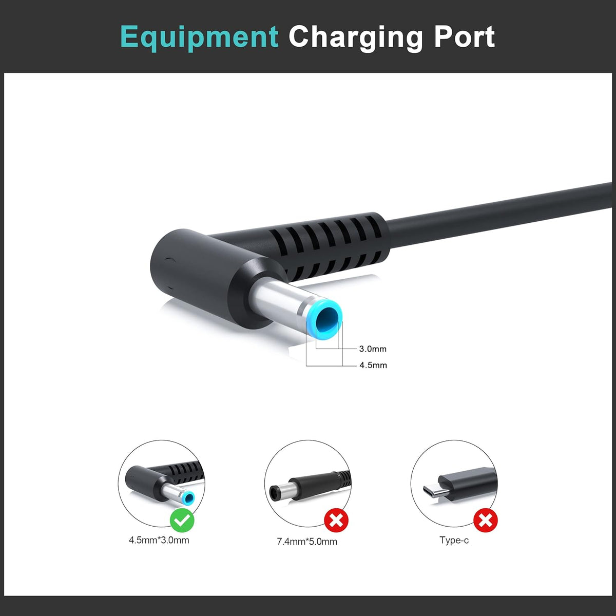 200W Slim Charger for HP Laptop Power Adapter Pack of 2 P388383