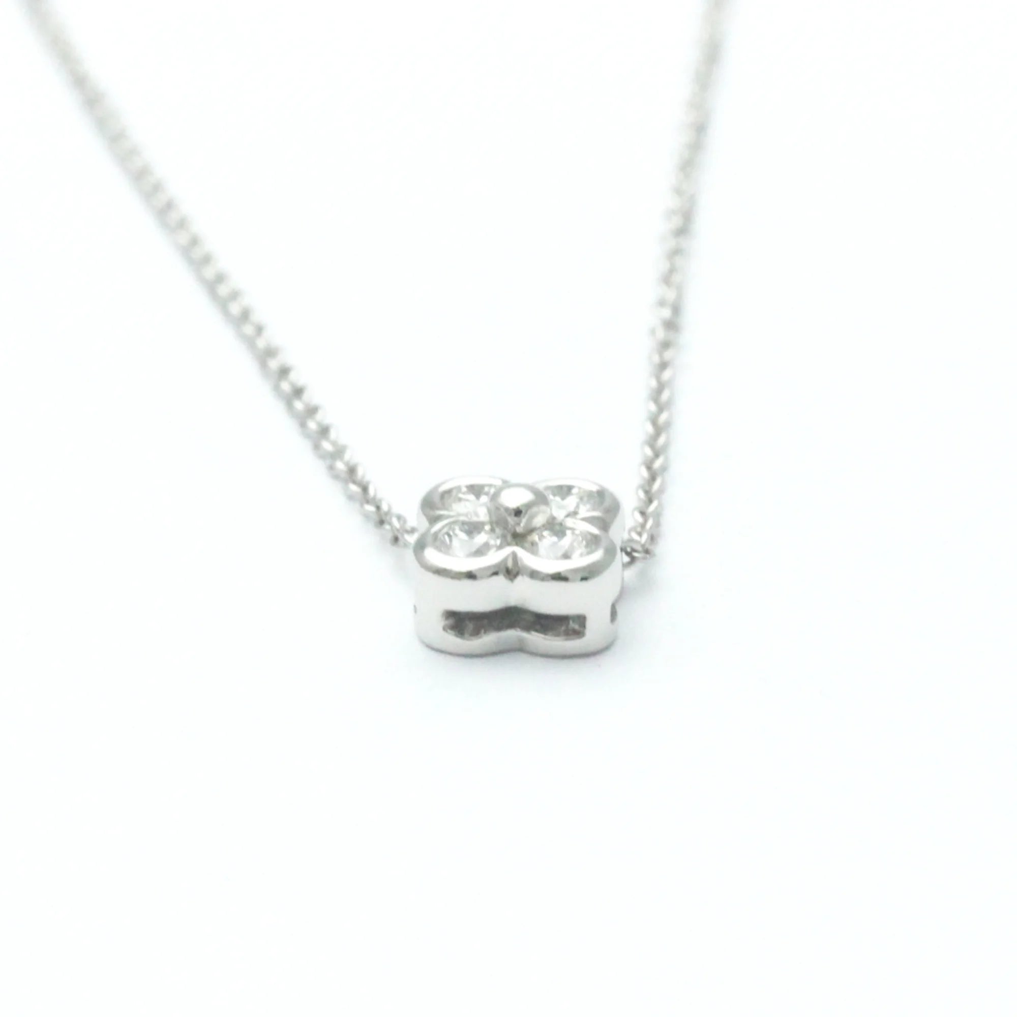 Platinum Diamond Bezel Set Necklace S330781