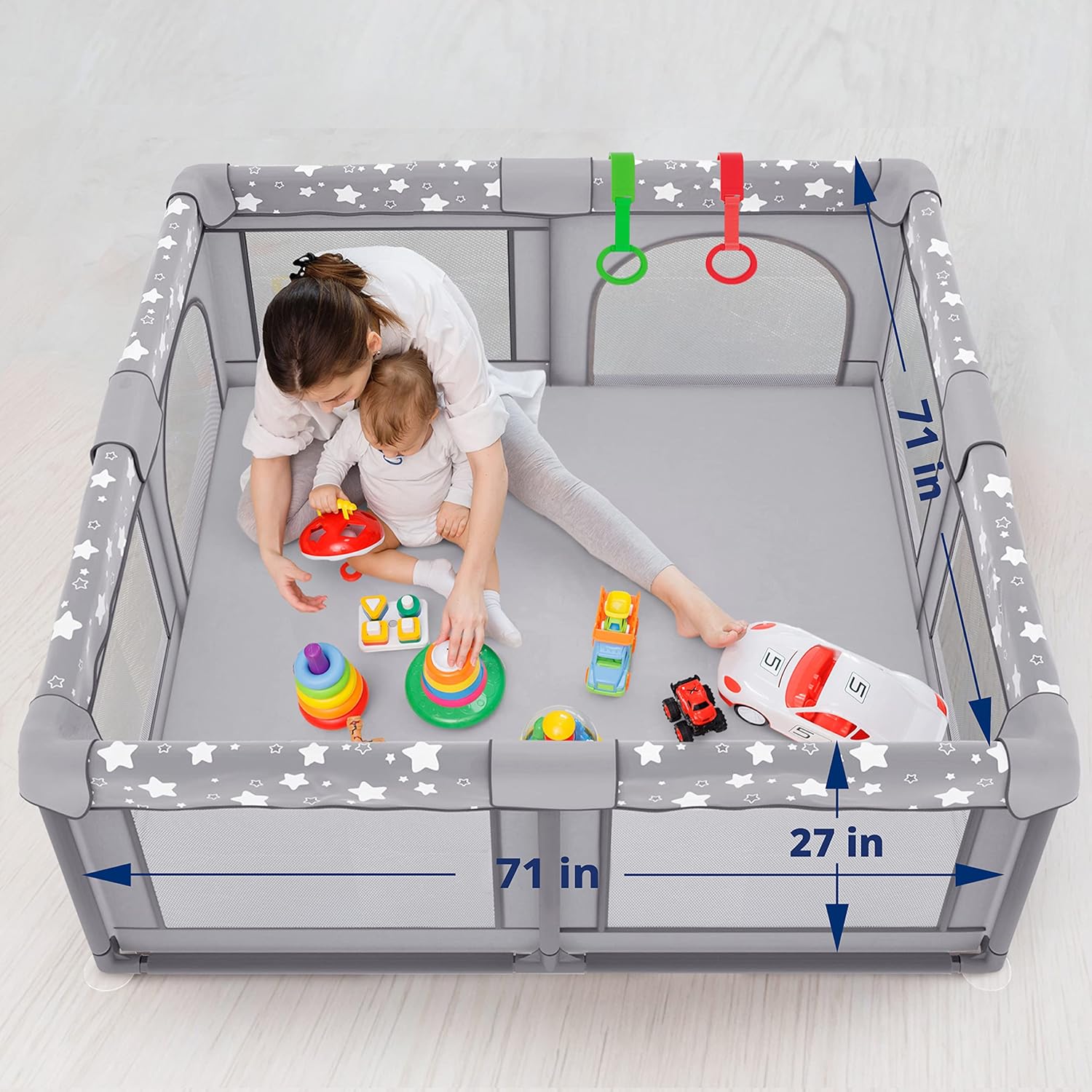 X-Large Foldable Baby Playpen with Carry-Case R9114