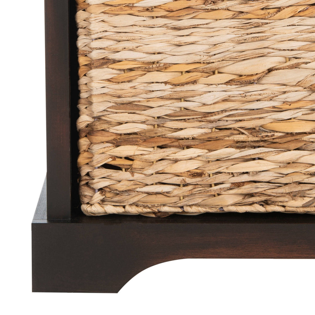 Brown Wicker Storage Bench F636106