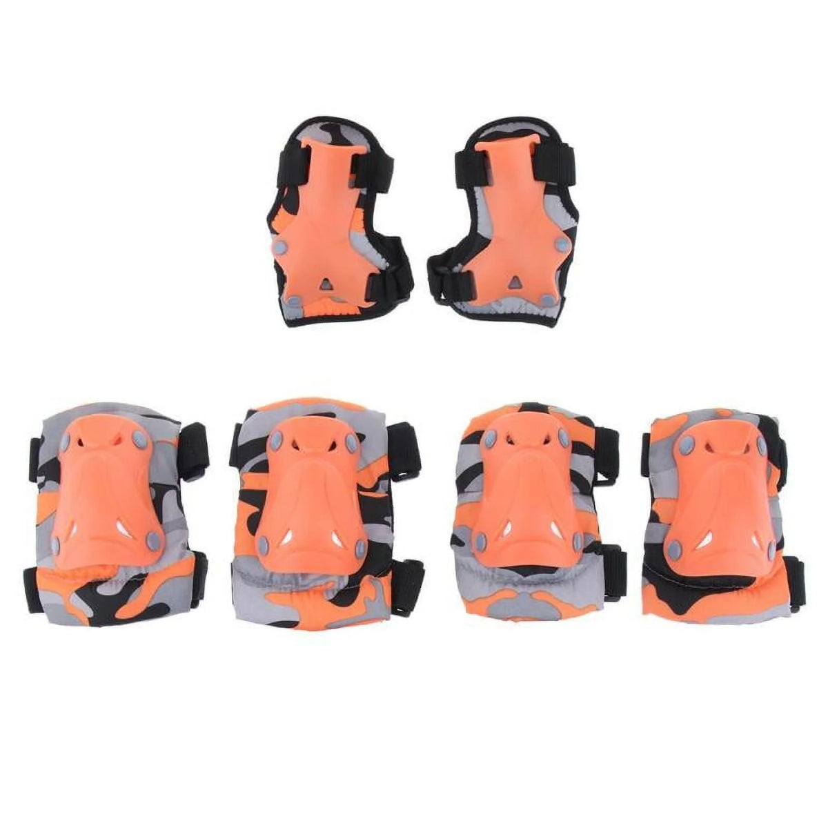 Orange Knee Elbow Hand Pads Set Z12474