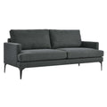 Gray Metal and Upholstered Fabric Sofa N92644