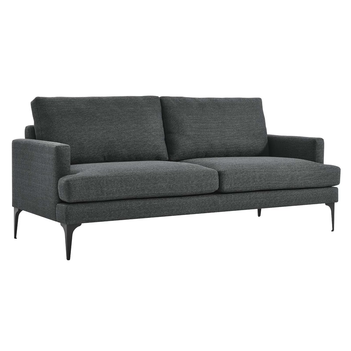 Gray Metal and Upholstered Fabric Sofa N92644