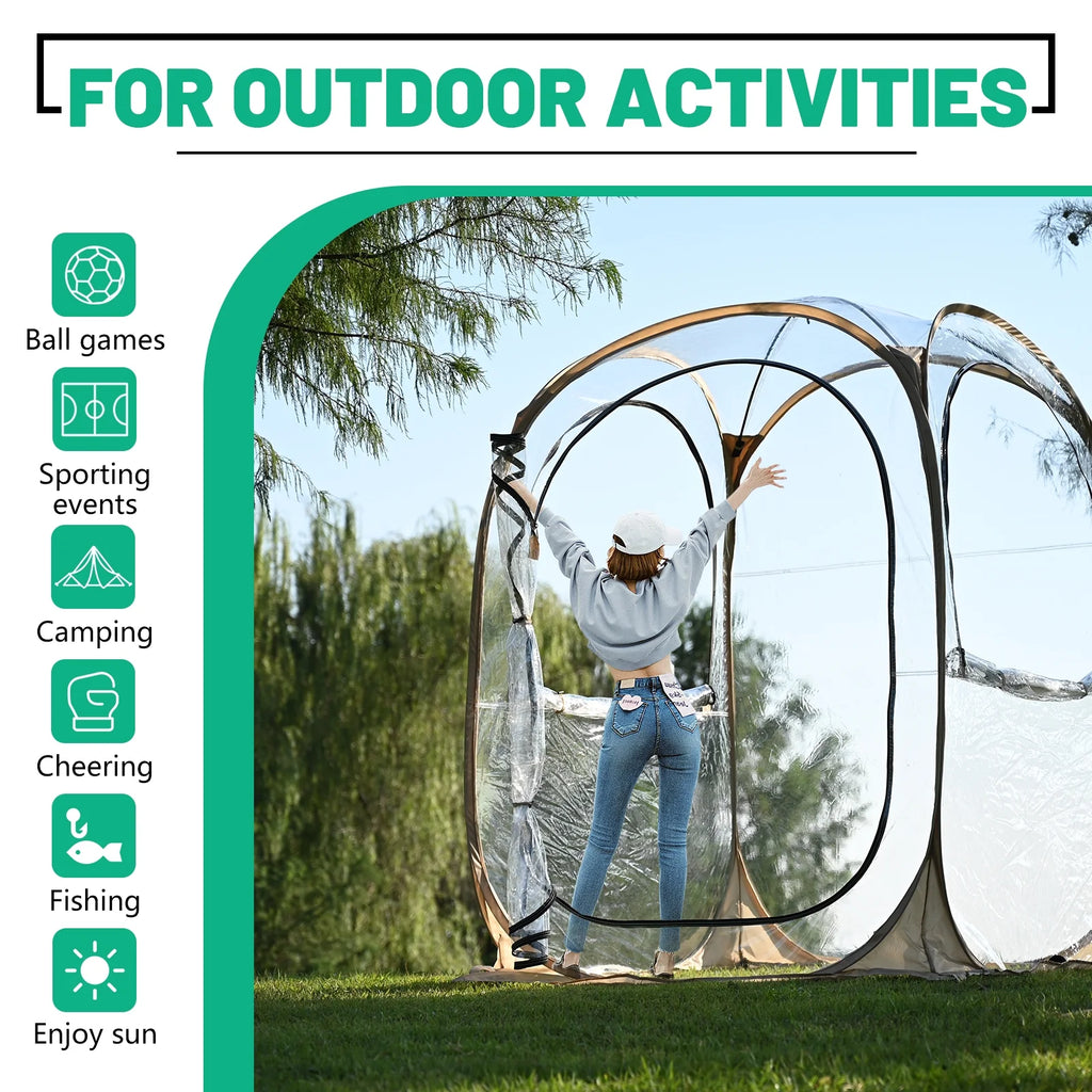Sports Pop up Tent for up to 3 People, Weatherproof, Clear View C673473