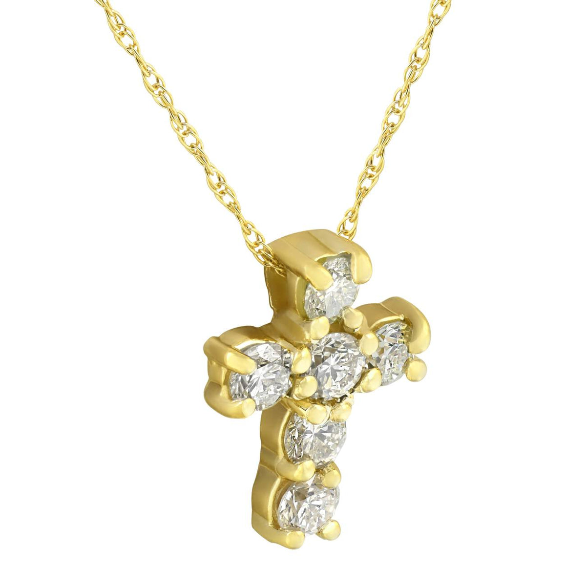 1/2CT Diamond Petite Cross & Chain I854595