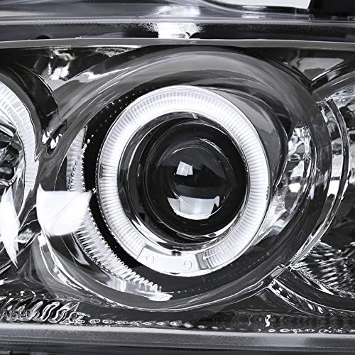 Chrome Clear Dual Halo Projector Head Lights Z568