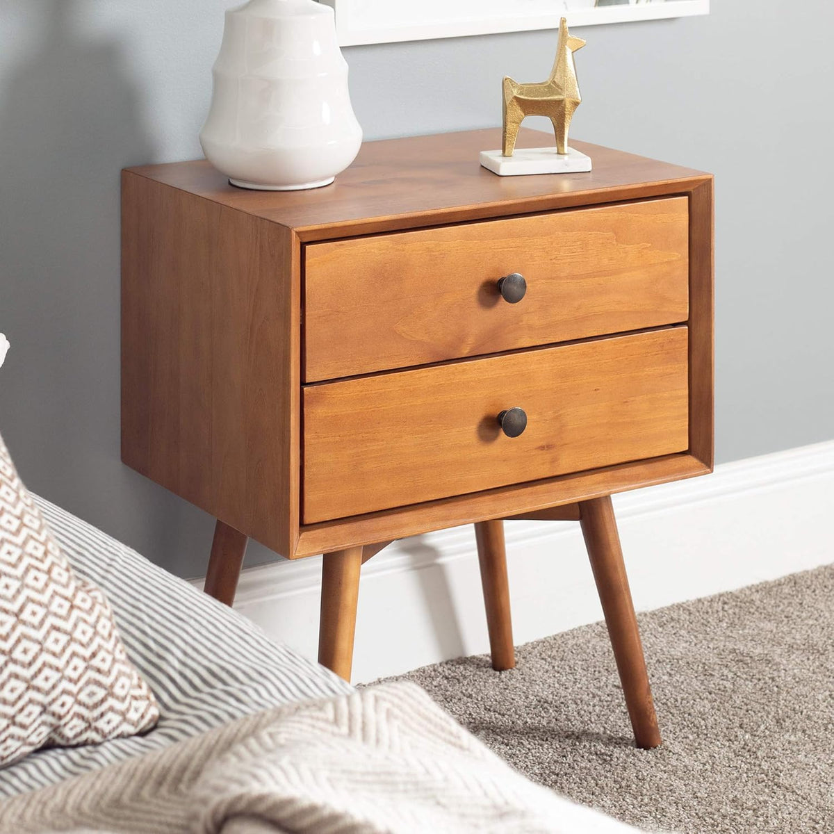 Caramel 1 Drawer Wood Nightstand O914715