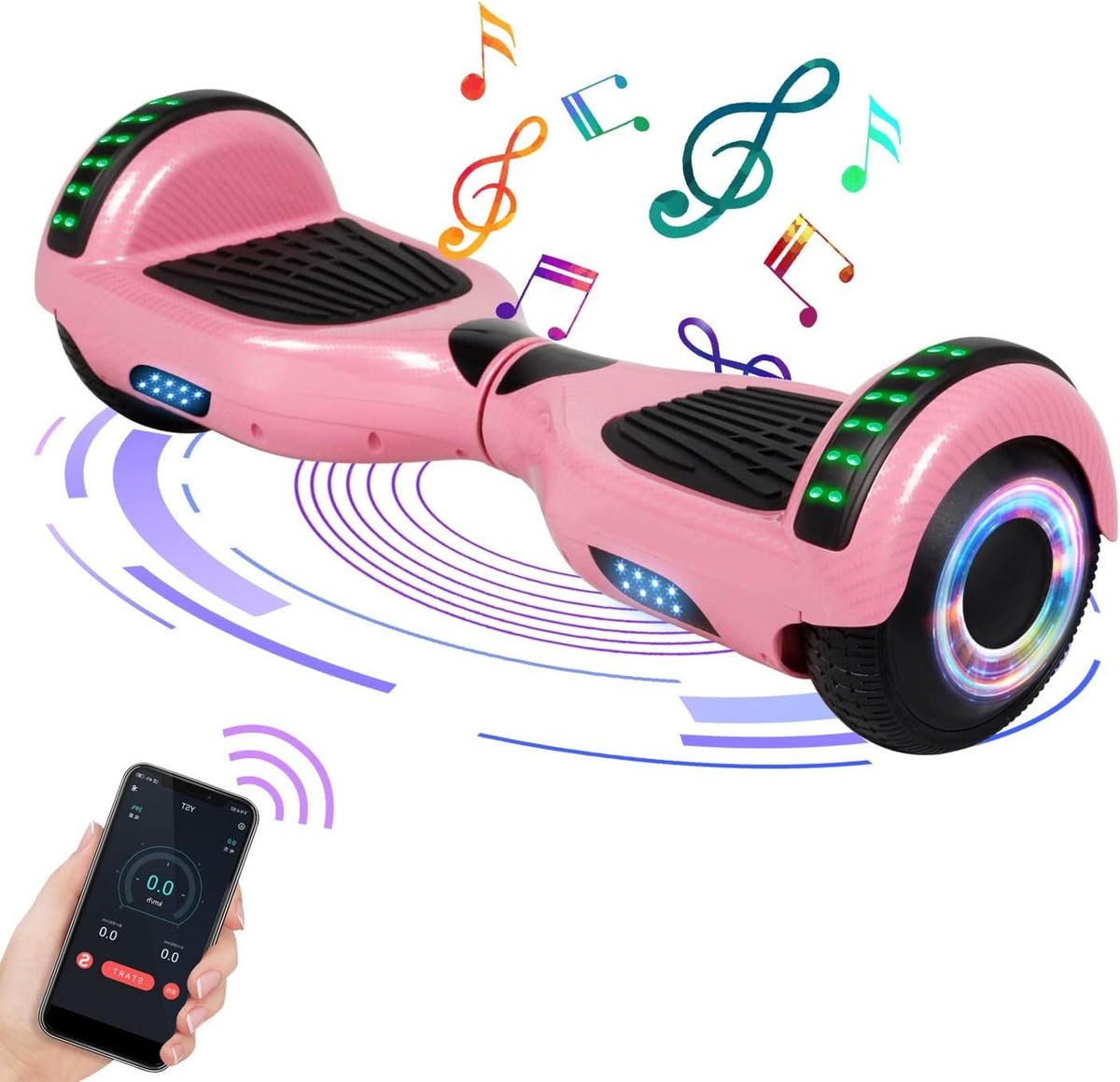 6.5inch Self Balancing Hoverboard with Bluetooth Speaker LED Lights U211056