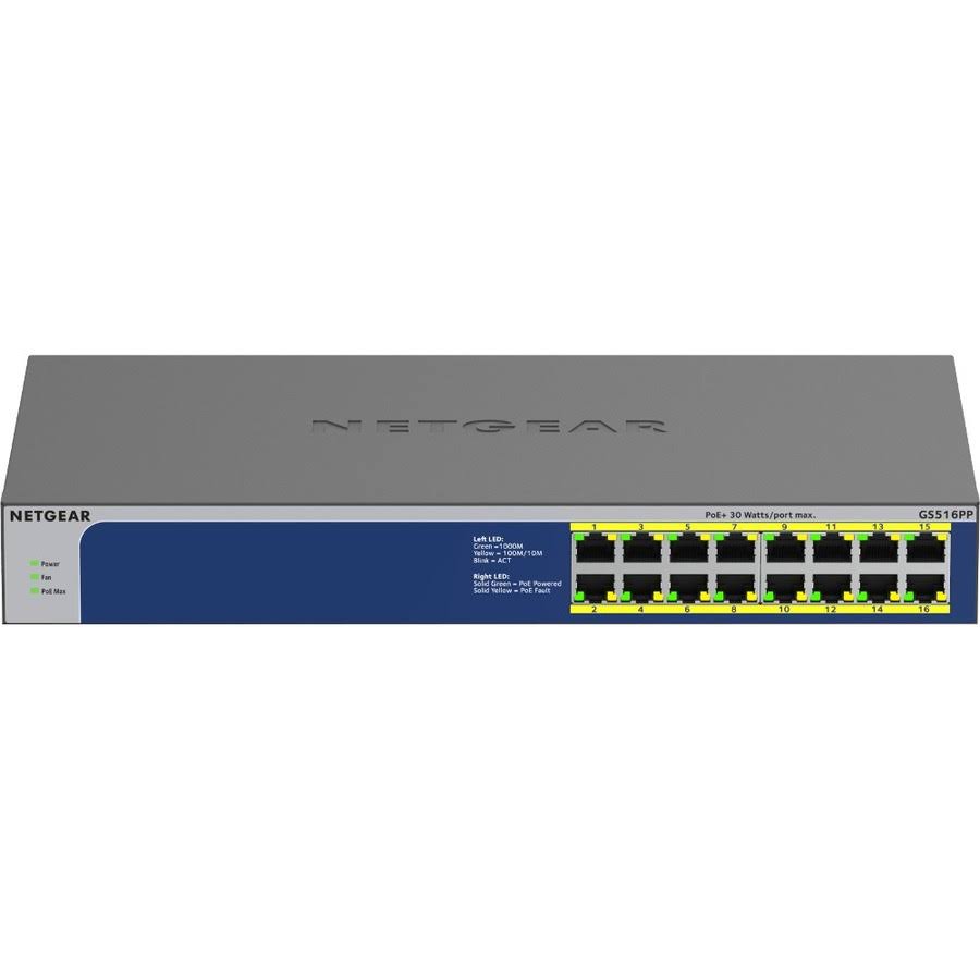 16 PoE+ Ethernet Ports Unmanaged Switch V9241