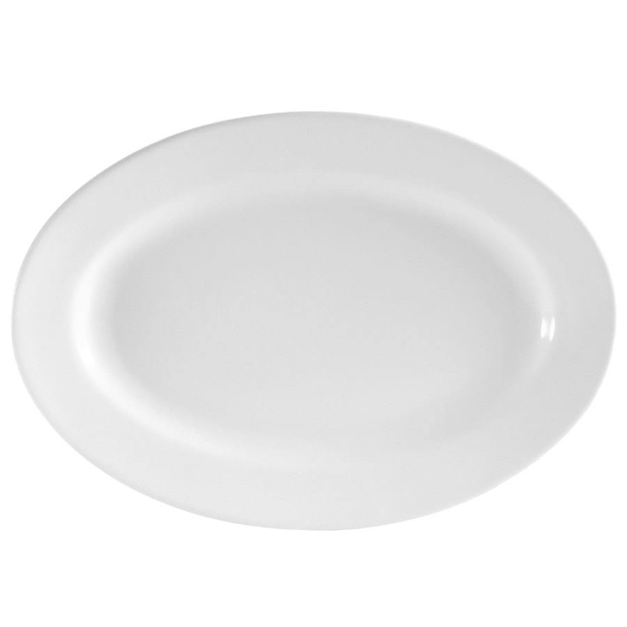 Super White Clinton Rolled Edge Serving Platter H613502