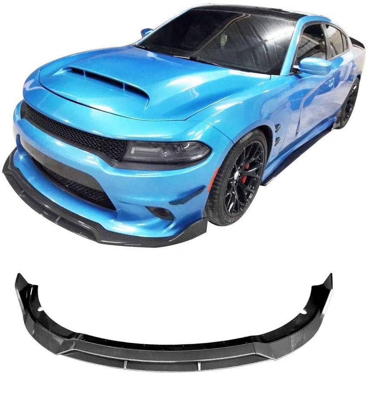 Carbon Fiber Print Front Bumper Lip Splitter C9851