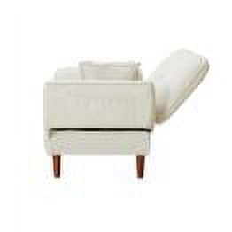 Beige Upholstered Sofa Bed with 2 Pillows Y78033