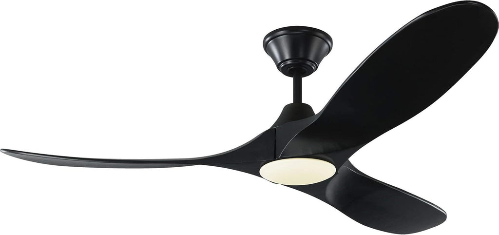 Matte Black 60 Ceiling Fan with LED Light and Remote Control V2937