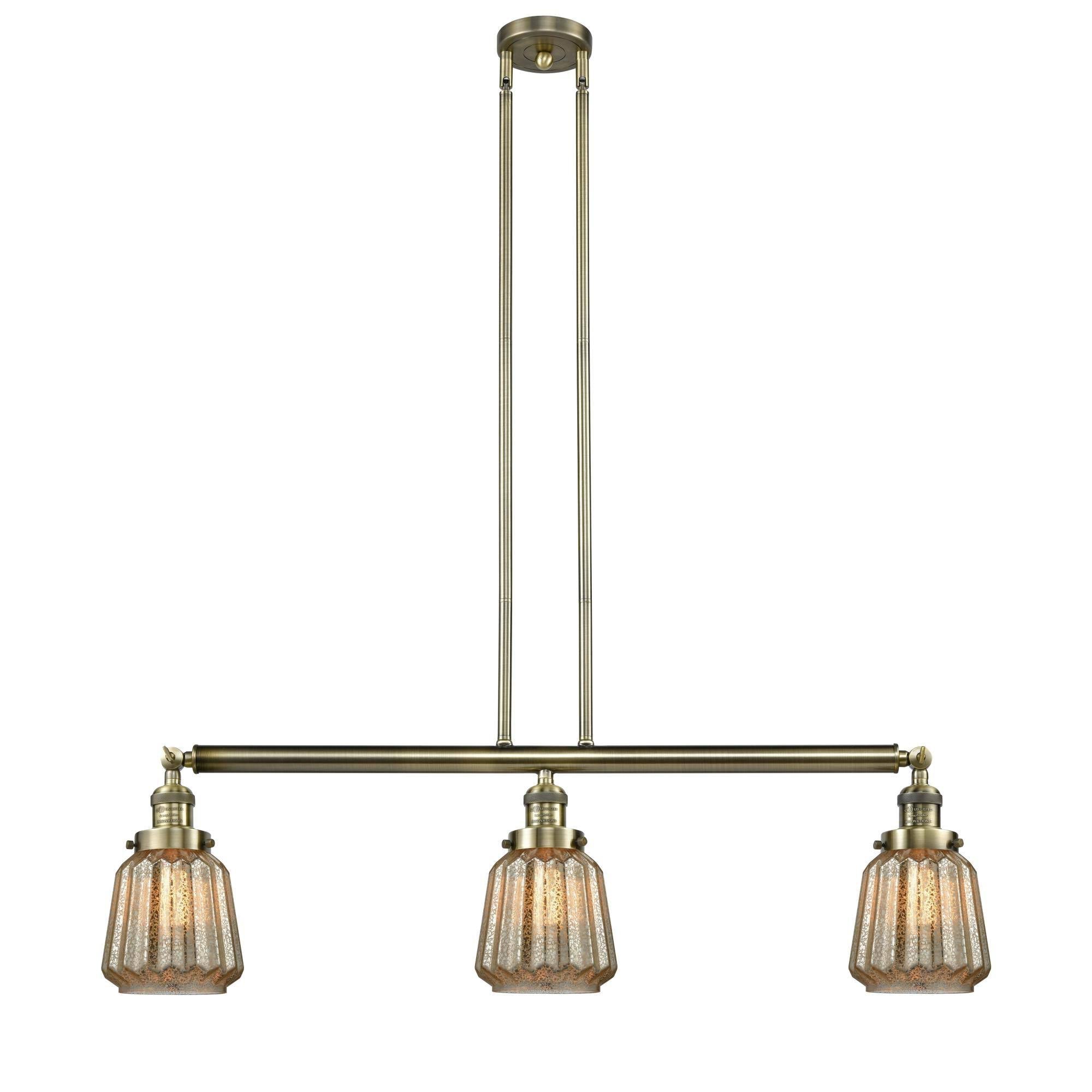 Antique Brass 3 Light Island Light X9543