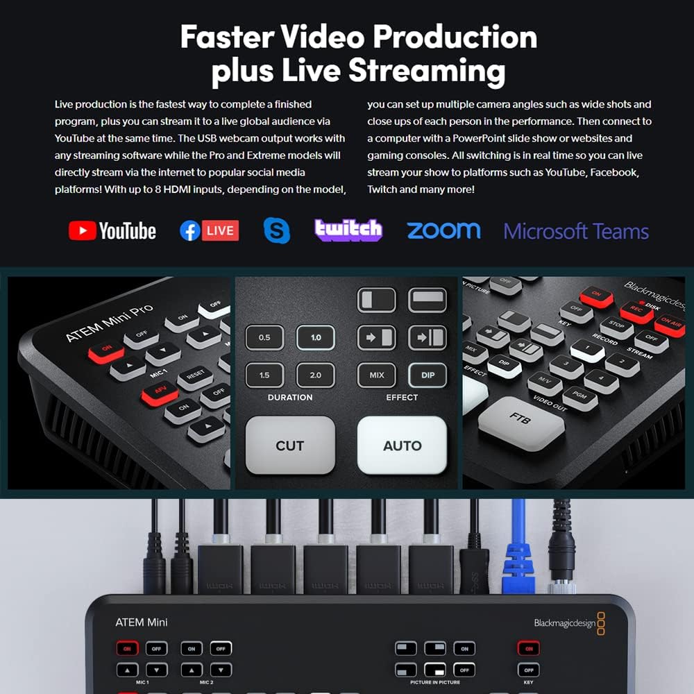 HDMI Live Switcher Basic Bundle with Cables and Cleaning Kit L71408