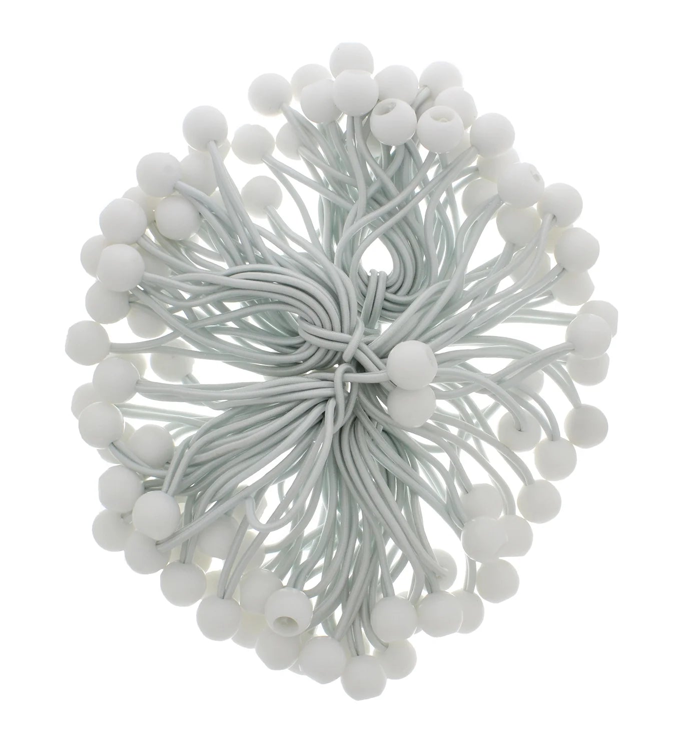 100 Pack White 6 Inch Ball Bungee Cords E230270