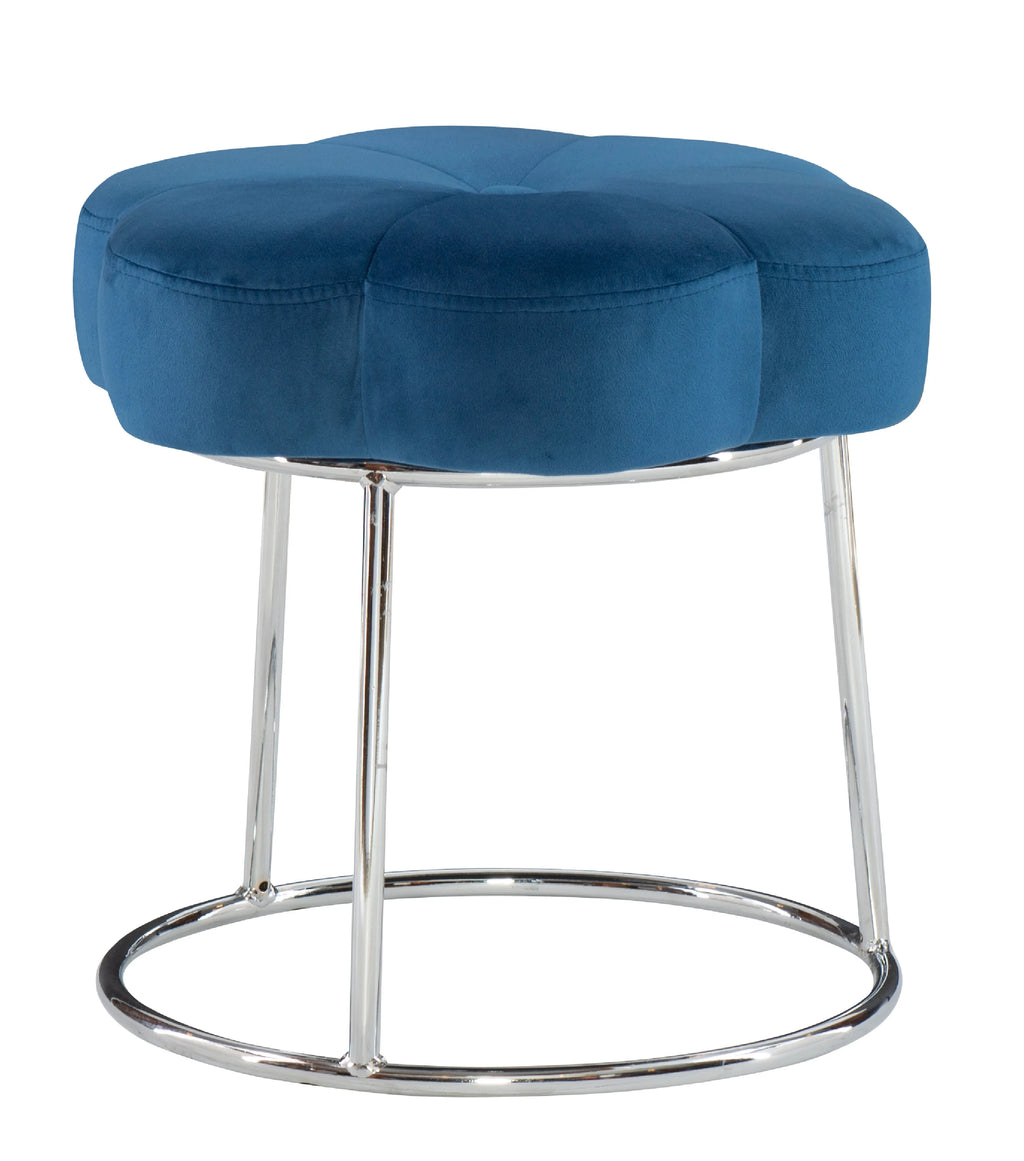 Navy Velvet Vanity Stool or Ottoman T28872
