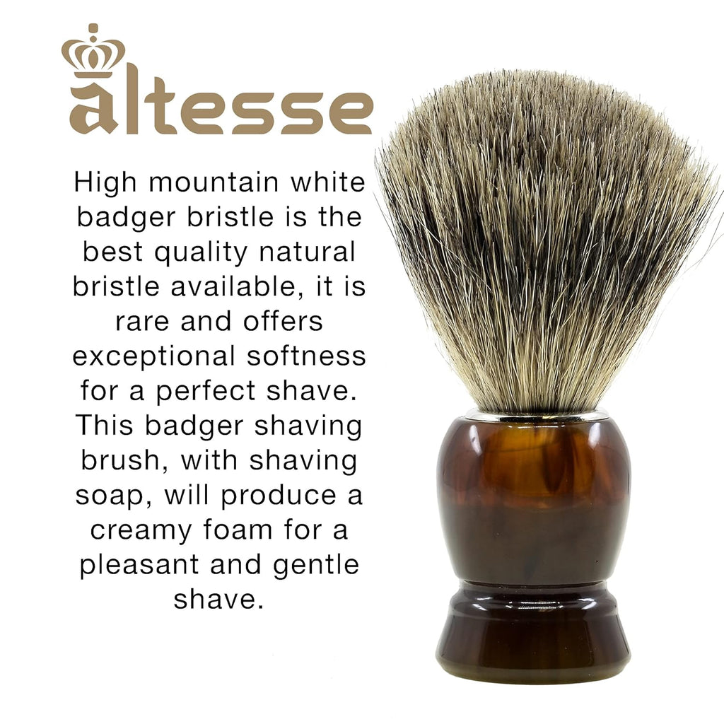 High Mountain White Badger Shaving Brush I240