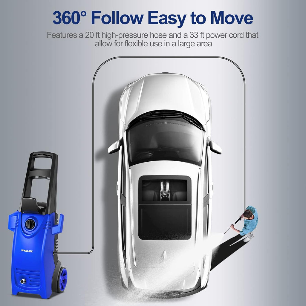 Electric Pressure Power Washer 1800W 2000 PSI 1.76 GPM Blue B7740