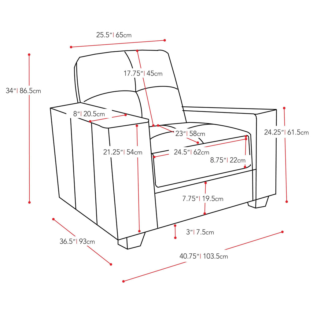 Red Bonded Leather Chair J28197