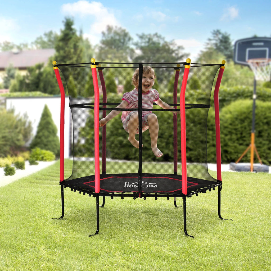 Red Kids Trampoline with Net O840038