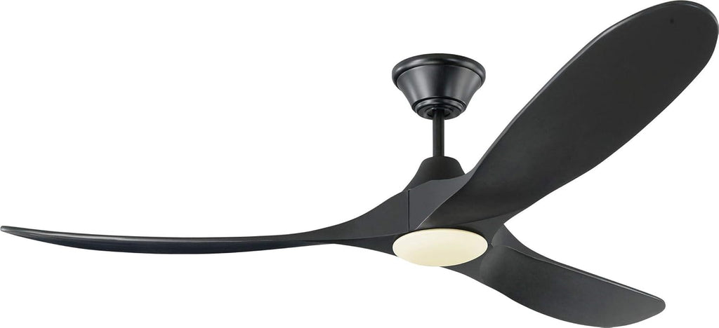 Matte Black 60 Ceiling Fan with LED Light and Remote Control V2937