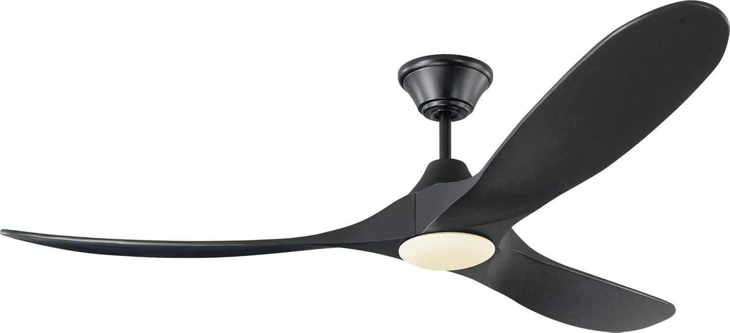 Matte Black 60 Ceiling Fan with LED Light and Remote Control V2937