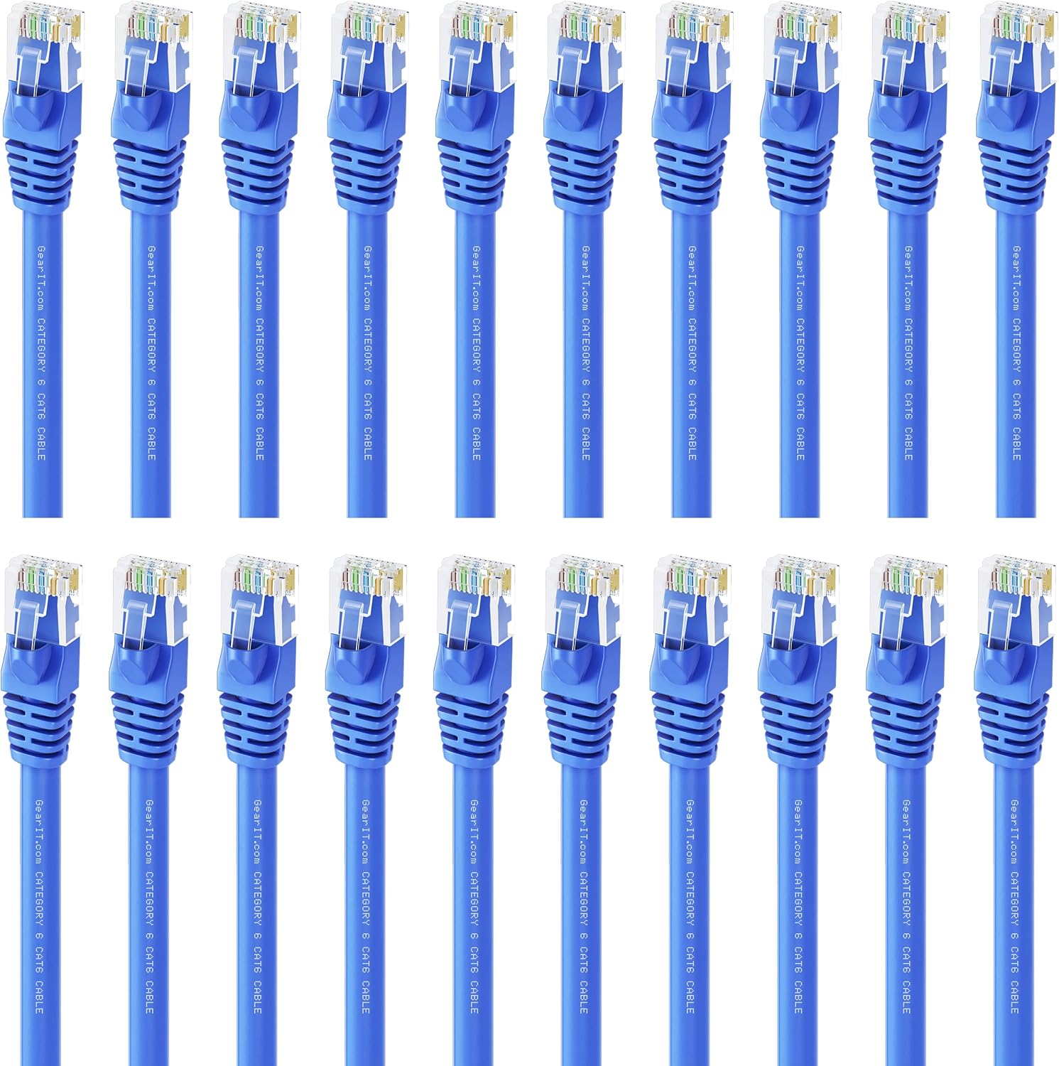 Cat 6 Ethernet Cable 6 ft (20-Pack) Blue A863